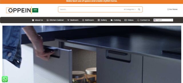 Website for Oppein KSA designed by Imexit