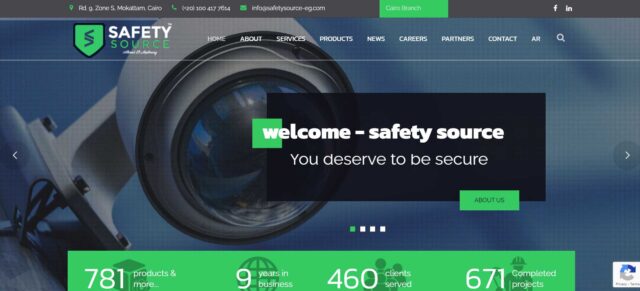 Website for Safety Source designed by Imexit