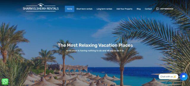 Website for Sharm El Sheikh Rentals designed by Imexit